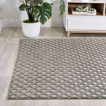 Rabat High-low Pile Mini-diamond Trellis Area Rug